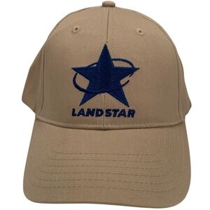 Landstar Khaki Embroidered Star Logo Hat Adjustable Workwear Trucker Cap